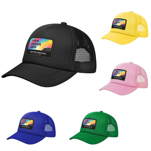 USPEED Custom Hats Bulk Design Your own Custom Trucker hat with Logo/Text Customized Baseball Cap Personalized Mesh Hats for Men Women