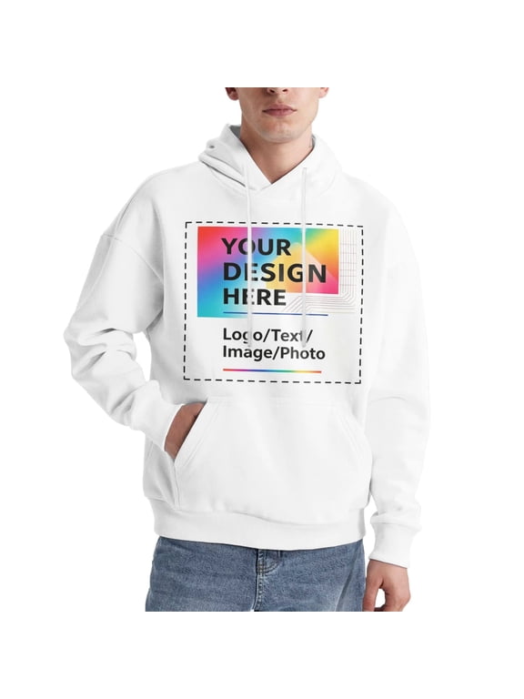 Custom Hoodies Design Your Own Personalized Pullover Sweatshirts with Pocket Customized Photo Hoodies for Men Women