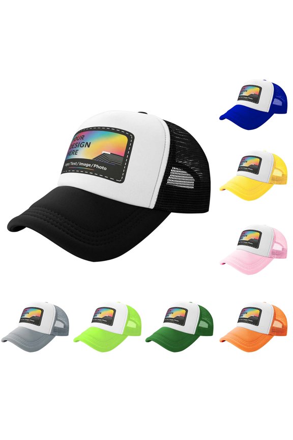 Custom Mesh Hats Bulk Design Your own Custom Trucker hat with Logo/Text Customized Baseball Cap Personalized Hats for Men Women
