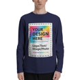 thumbnail image 1 of USPEED Personalized Tee Custom Long Sleeve Shirts for Men Design Your Own Image Text Photo Front/Back Print, 1 of 7