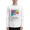 thumbnail image 1 of USPEED Personalized Tee Custom Long Sleeve Shirts for Men Design Your Own Image Text Photo Front/Back Print, 1 of 7