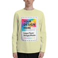 thumbnail image 1 of USPEED Personalized Tee Custom Long Sleeve Shirts for Men Design Your Own Image Text Photo Front/Back Print, 1 of 7