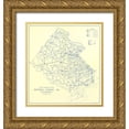 thumbnail image 1 of USPS 12x13 Gold Ornate Wood Framed with Double Matting Museum Art Print Titled - Fairfax County Rural Delivery Routes - USPS 1912, 1 of 4