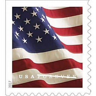 U.S. Flag 1 Roll of 100 USPS Forever First Class Postage Stamps Billowing  Stars & Stripes Celebrating Patriotism 