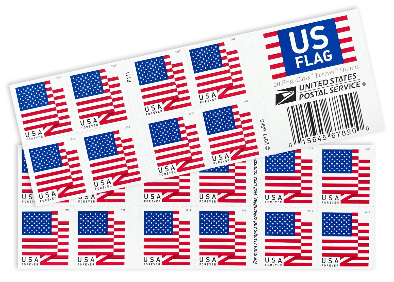 USPS Forever Stamps 5 Books of 20 FirstClass Postage Stamps, 2018