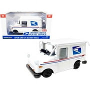 USPS LLV Long Life Postal Delivery Vehicle White with Stripes United States Postal Service 1/24 Diecast Model by Greenlight
