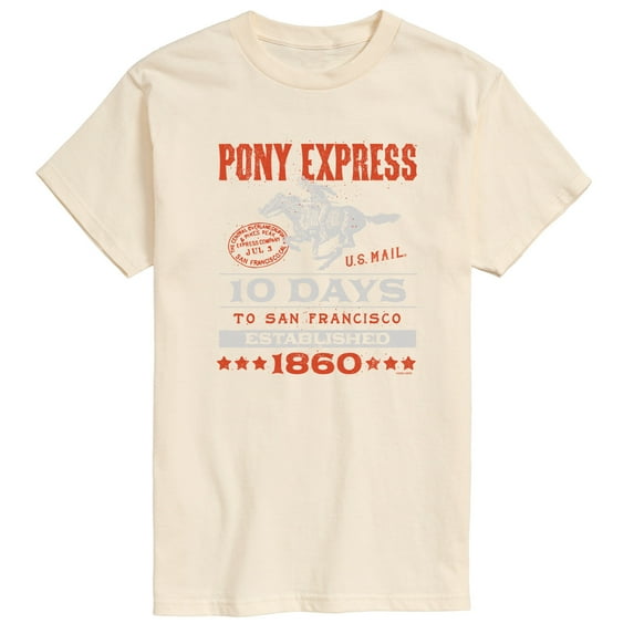 USPS - Pony Express 10 Days To San Fran Est. 1860 - Men's Short Sleeve Graphic T-Shirt