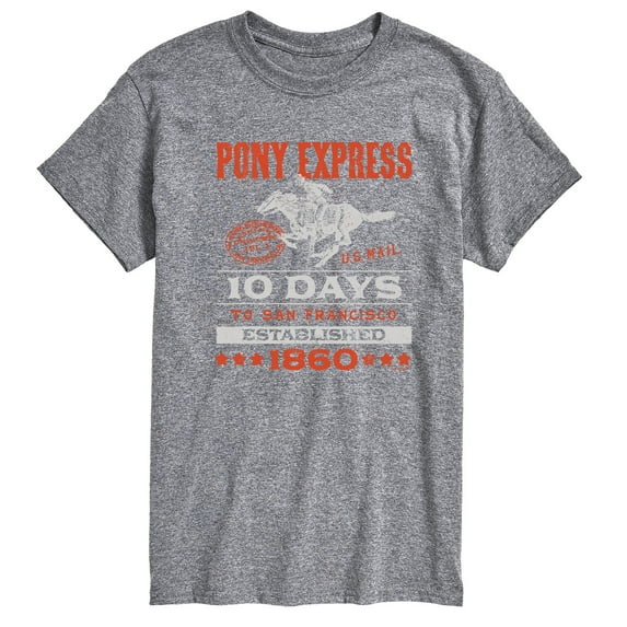 USPS - Pony Express 10 Days To San Fran Est. 1860 - Men's Short Sleeve Graphic T-Shirt