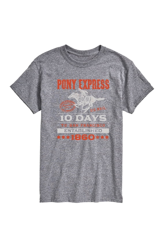 - Pony Express 10 Days To San Fran Est. 1860 - Men's Short Sleeve Graphic T-Shirt