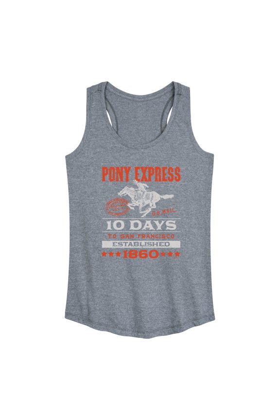 - Pony Express 10 Days To San Fran Est. 1860 - Women's Racerback Tank Top
