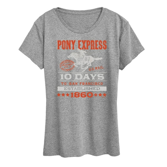 USPS - Pony Express 10 Days To San Fran Est. 1860 - Women's Short Sleeve Graphic T-Shirt