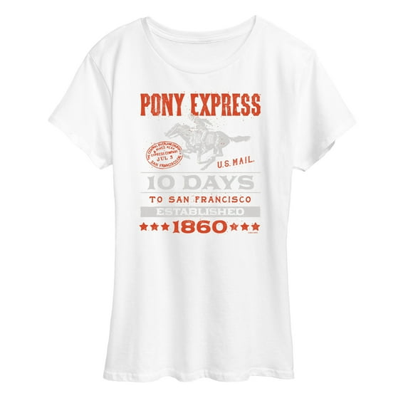 USPS - Pony Express 10 Days To San Fran Est. 1860 - Women's Short Sleeve Graphic T-Shirt