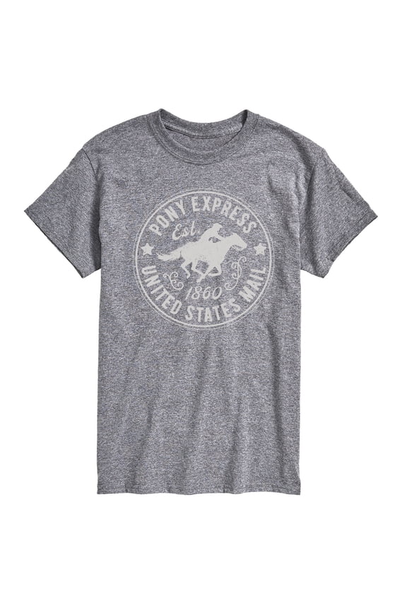 - Pony Express Stamp United States Mail - Men's Short Sleeve Graphic T-Shirt