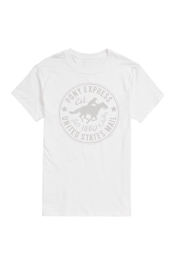 - Pony Express Stamp United States Mail - Men's Short Sleeve Graphic T-Shirt