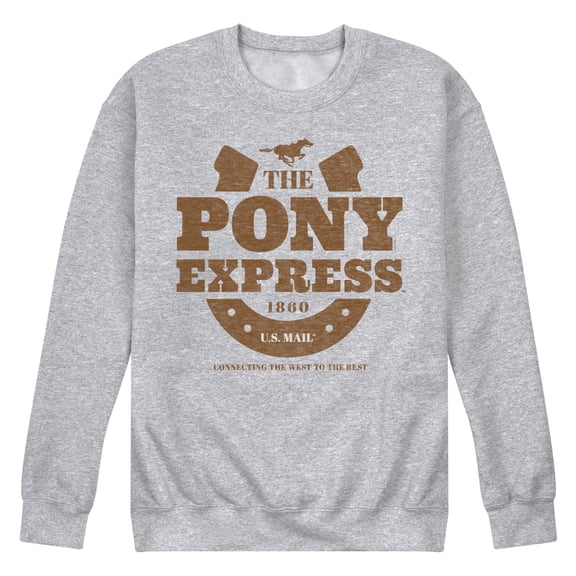 USPS - The Pony Express U.S. Mail 1860 - Men's Crew Neck Fleece Pullover