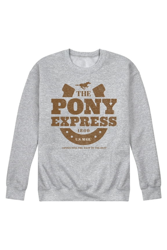 - The Pony Express U.S. Mail 1860 - Men's Crew Neck Fleece Pullover