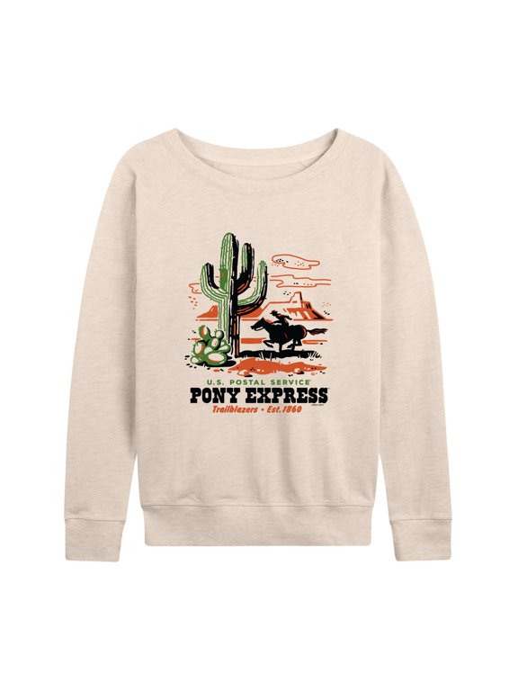 - U.S. Postal Service Pony Express Trailblazers - Women's Lightweight French Terry Long Sleeve Shirt
