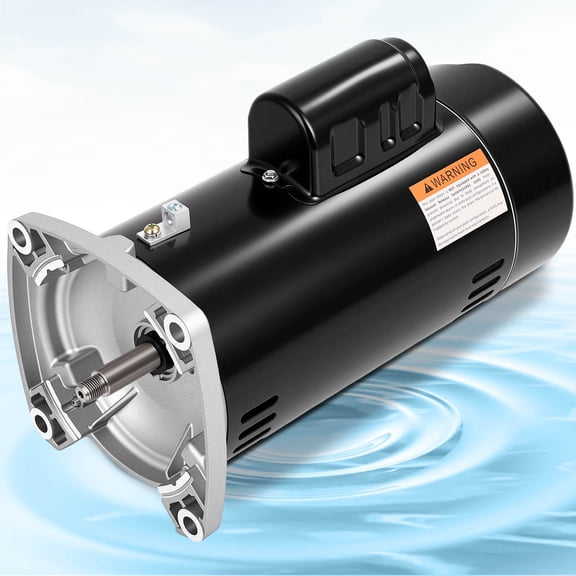 USQ1202 2HP Pool Pump Motor, 48Y Frame Swimming Pool Pump Motor, 230V, 3450 RPM, 303 Stainless Steel Shaft, Replacement Motor for Outdoor/Indoor Swimming Pool