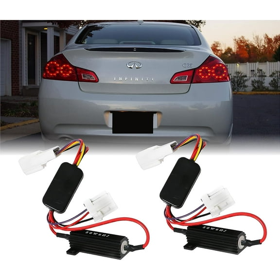 USR 03-13 G35 G37 4DOOR Sedan Plug and Play Wire Module Set Activating LED Brake Lights as Turn Signals (Left + Right) Compatible with 2003-2013 Infiniti G35 G37 4-Door Sedan