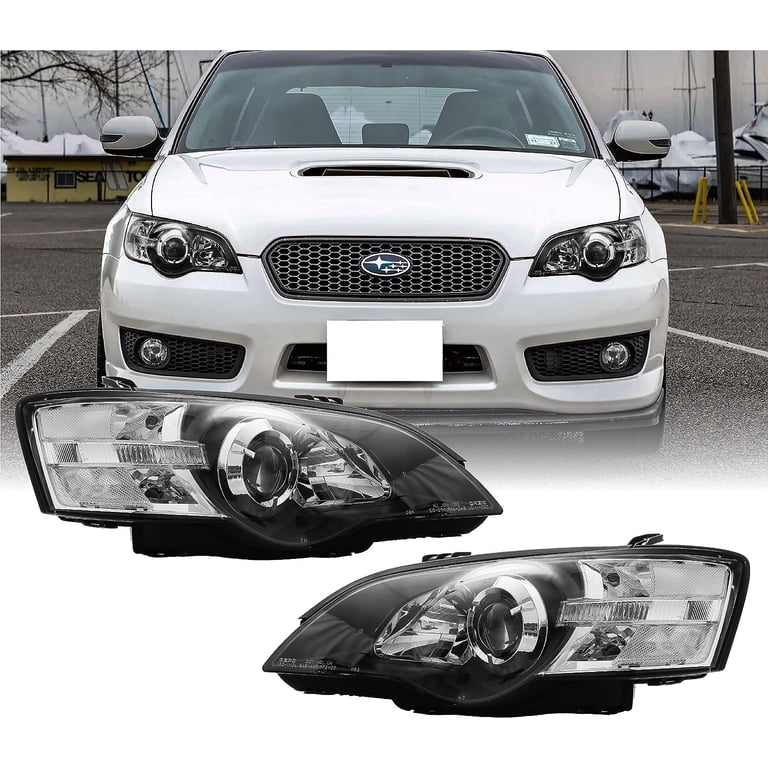 Replacement Headlight Set With Bulbs For 2007 Subaru Impreza – Left & Right Halogen Lamps