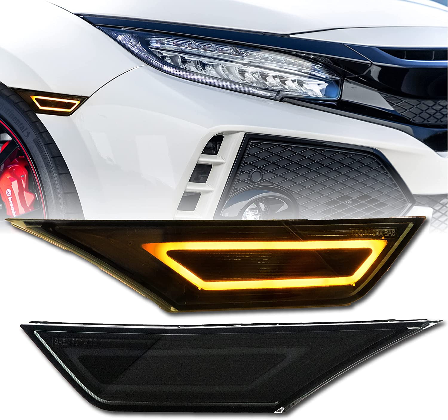 USR DEPO 10th gen civic side markers 911 Carrera Style LED Light Bar