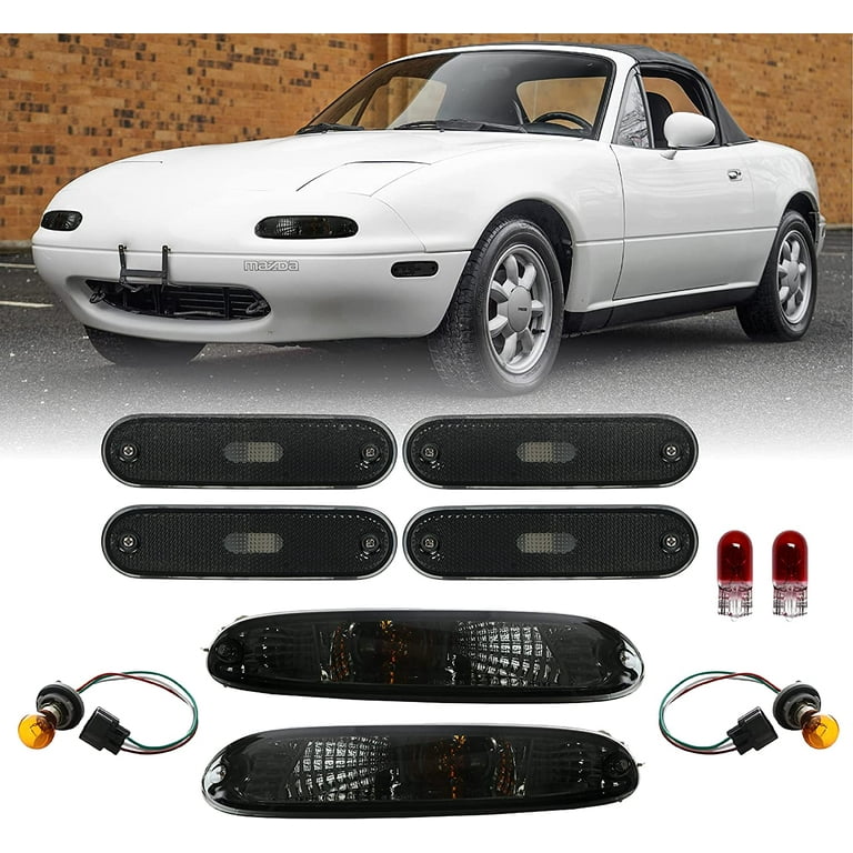 Fit For 1990-1997 MX-5 Miata Smoke Front Bumper Signal Lights - Foto 11