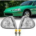 thumbnail image 1 of USR DEPO 93-97 Delsol Corner Lights - Front Cornering Parking Turn Signal Lamp (Left + Right) Compatible with 1993-1997 Honda Del Sol (All Clear Lens, Comes w/ x2 Amber Bulbs and sockets) Si VTEC, 1 of 9