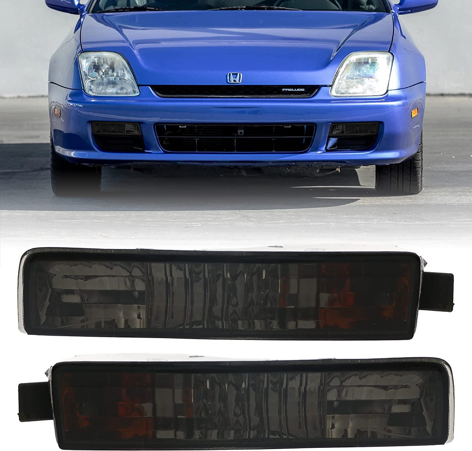 USR DEPO 9701 Prelude Bumper Lights Front Smoke Parking Turn Signal