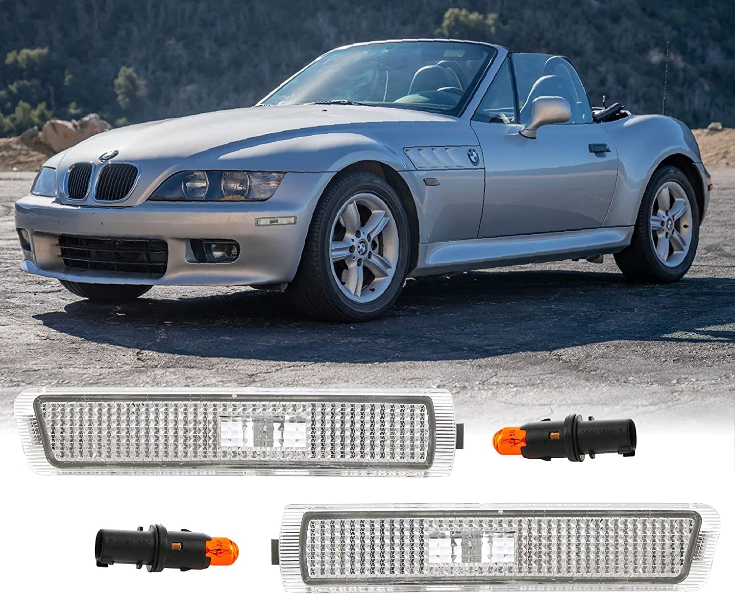 USR Z3 Side Marker Lights - Euro Style Clear Lens Front Bumper ...
