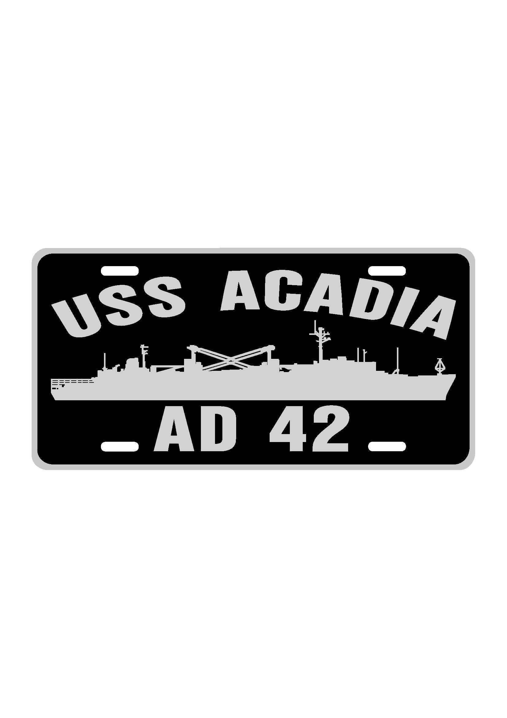 USS ACADIA AD 42 Aluminum License Plate Military Navy USN Car Truck RV ...