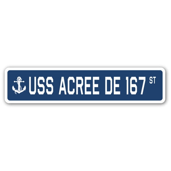 USS ACREE DE 167 Street Sign us navy ship veteran sailor gift