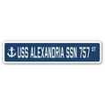 thumbnail image 1 of USS ALEXANDRIA SSN 757 Street Sign us navy ship veteran sailor gift, 1 of 5