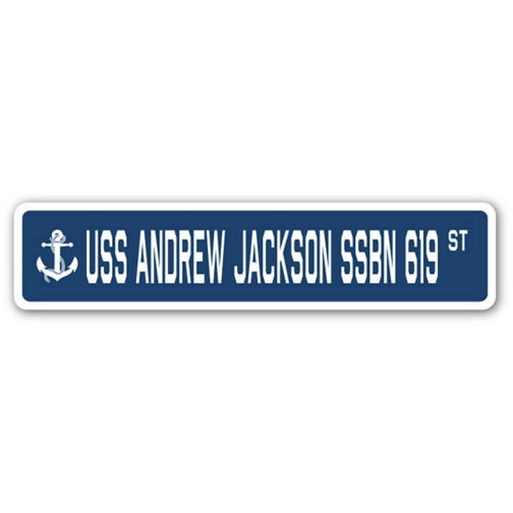 USS ANDREW JACKSON SSBN 619 Street Sign us navy ship veteran sailor gift