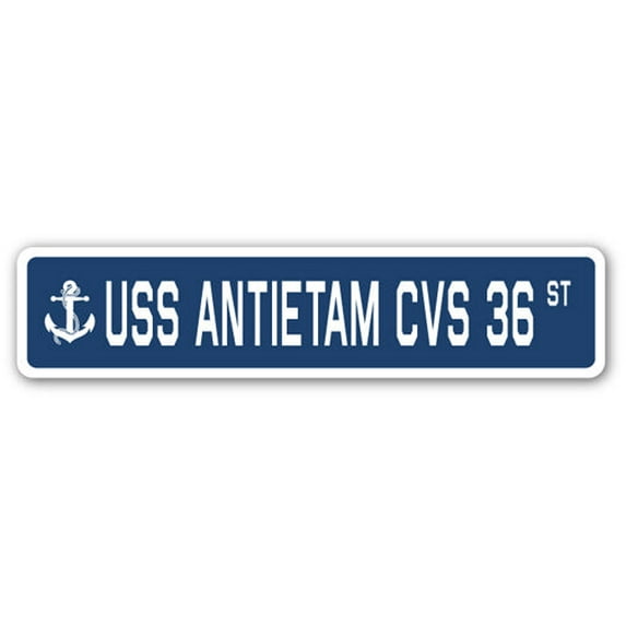 USS ANTIETAM CVS 36 Street Sign us navy ship veteran sailor gift