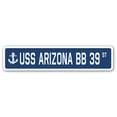 thumbnail image 1 of USS ARIZONA BB 39 Street Sign us navy ship veteran sailor gift, 1 of 5