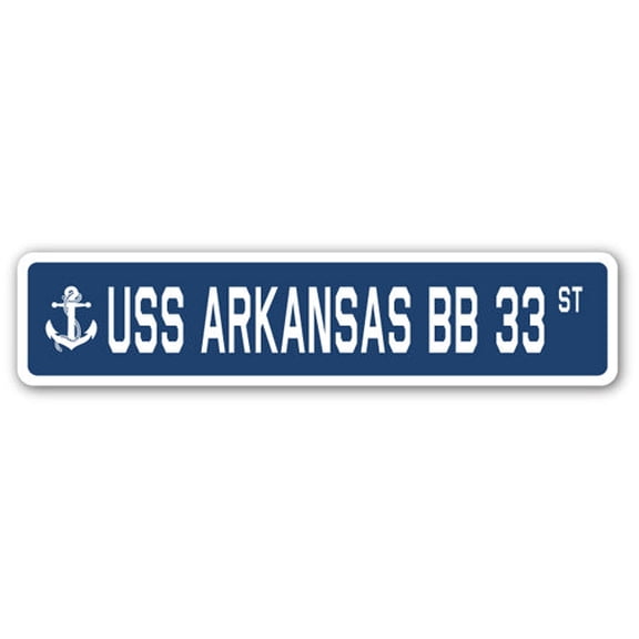 USS ARKANSAS BB 33 Street Sign us navy ship veteran sailor gift