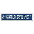 thumbnail image 1 of USS ARTHUR L BRISTOL APD 97 Street Sign us navy ship veteran sailor gift, 1 of 5