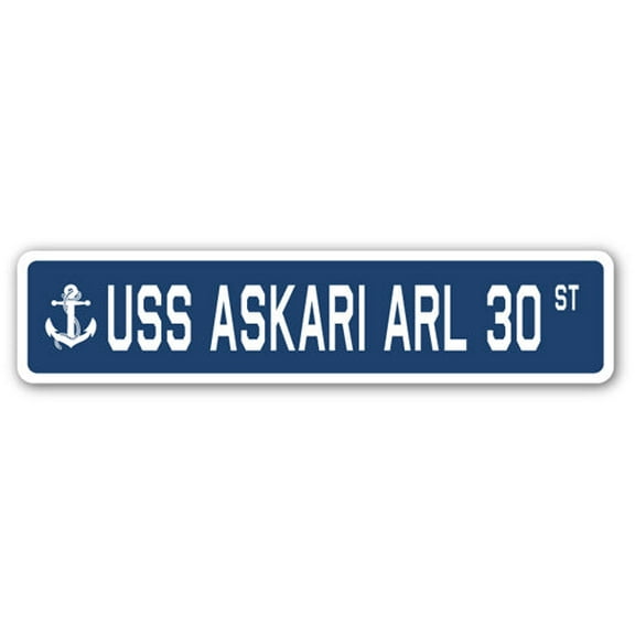 USS ASKARI ARL 30 Street Sign us navy ship veteran sailor gift