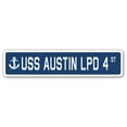 thumbnail image 1 of USS AUSTIN LPD 4 Street Sign us navy ship veteran sailor gift, 1 of 5
