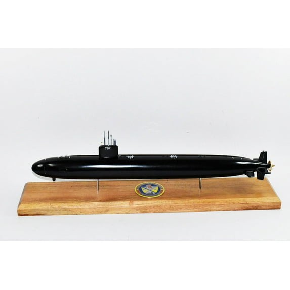 USS Alexandria SSN-757 (Black Hull) Submarine Model,Navy,Scale Model,Mahogany,20 inch,LA Class