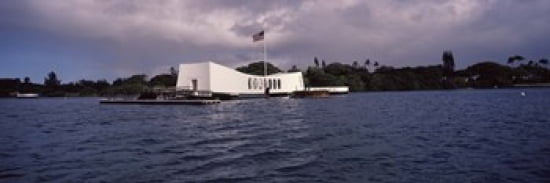 USS Arizona Memorial Pearl Harbor Honolulu Hawaii USA Canvas Art - Panoramic Images (36 x 12)