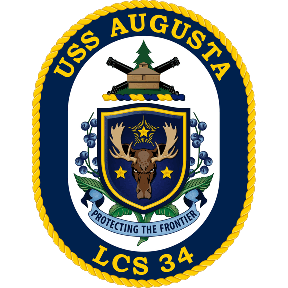 USS Augusta LCS-34 Badge Sticker Decal Independence Class Littoral Combat Ship Car Sticker Bumper Sticker for Car Emblem - 4 inch