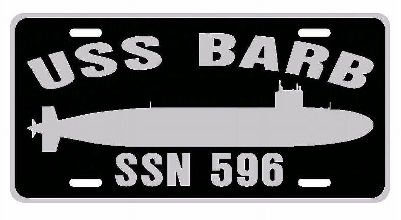 USS BARB SSN 596 Aluminum License Plate Military Navy USN Car Truck RV ...