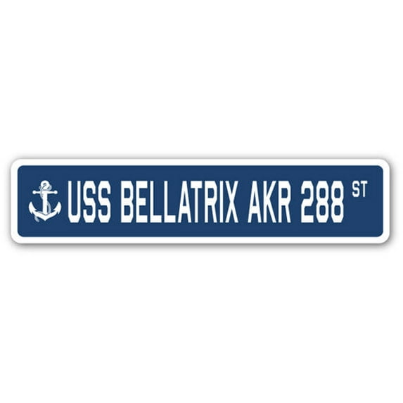 USS BELLATRIX AKR 288 Street Sign us navy ship veteran sailor gift