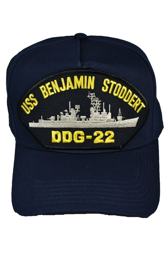 USS BENJAMIN STODDERT DDG-22 HAT - NAVY BLUE - Veteran Owned Business