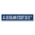 thumbnail image 1 of USS BENJAMIN STODDERT DDG 22 Street Sign us navy ship veteran sailor gift, 1 of 5