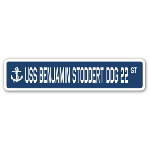 USS BENJAMIN STODDERT DDG 22 Street Sign us navy ship veteran sailor gift