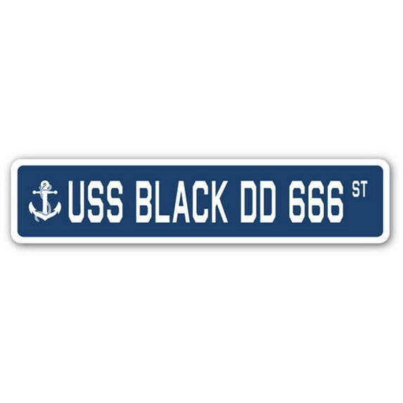USS BLACK DD 666 Street Sign us navy ship veteran sailor gift