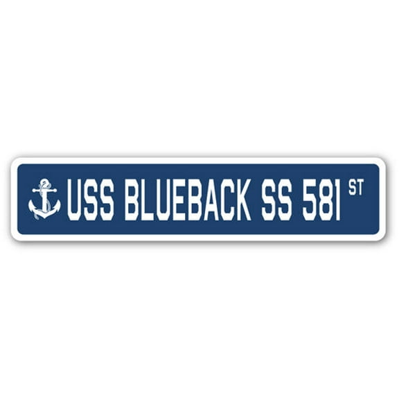 USS BLUEBACK SS 581 Street Sign us navy ship veteran sailor gift