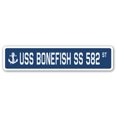 thumbnail image 1 of USS BONEFISH SS 582 Street Sign us navy ship veteran sailor gift, 1 of 5